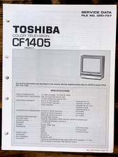Toshiba CF1405 TV Service Manual Original 