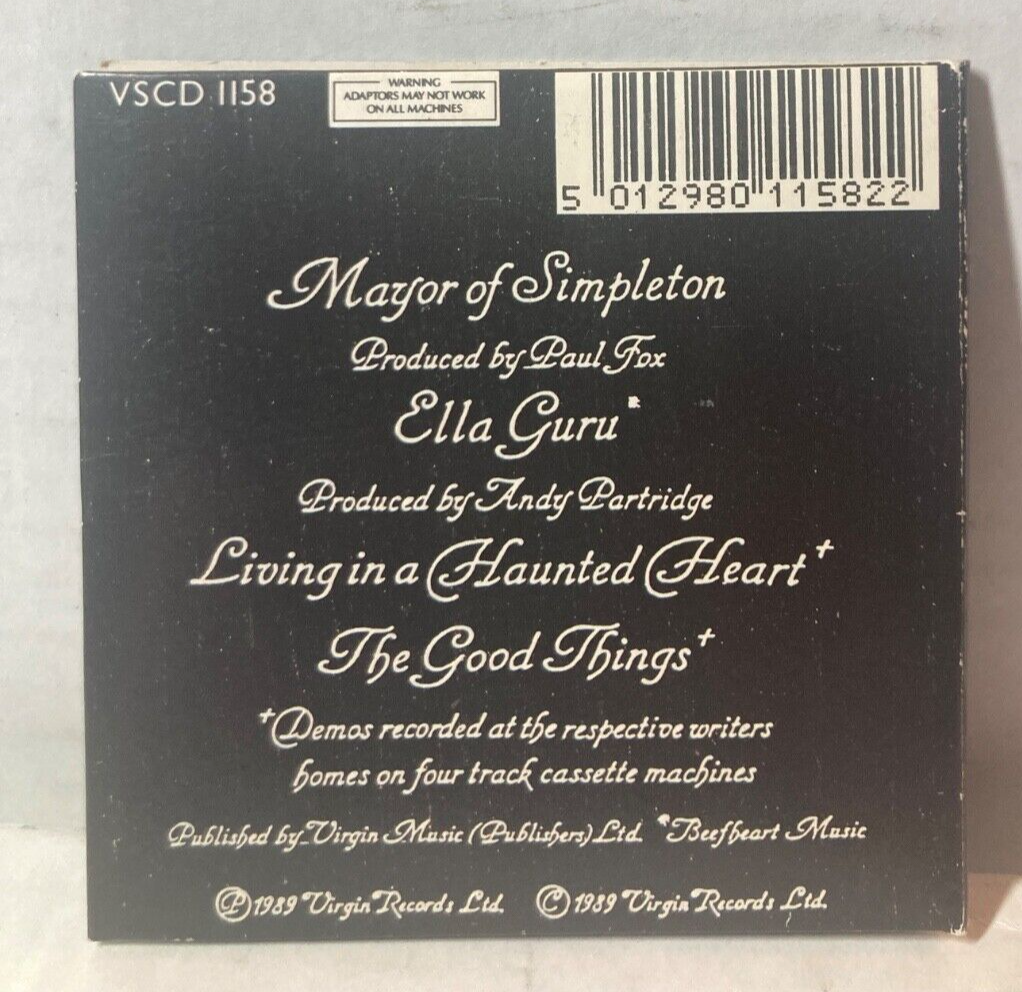 XTC - MAYOR OF SIMPLETON - 3 INCH MINI CD SINGLE 1989 | eBay