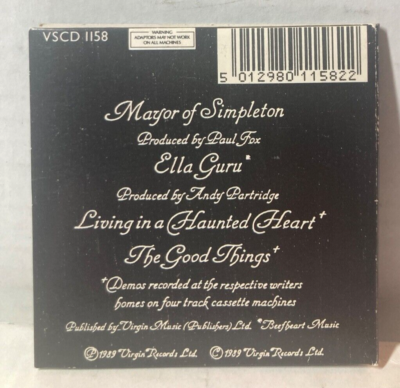XTC - MAYOR OF SIMPLETON - 3 INCH MINI CD SINGLE 1989 | eBay