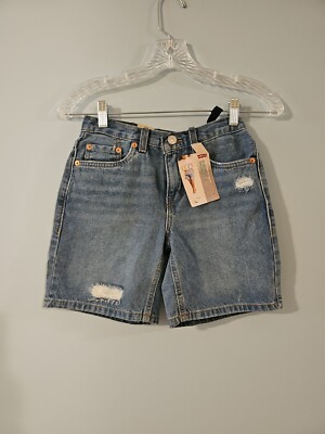Girl 14 Mid Blue Jean Short Levis