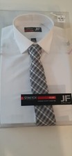 J. Ferri Long Sleeve Dress White Shirt With Tie New In Box
