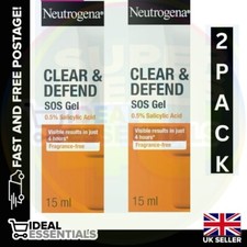 Neutrogena Clear & Defend SOS Gel,Oil-Free Face Gel for Spot-Prone Skin (2 Pack)