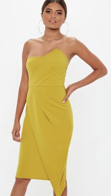 midi green cocktail dress Flutter Sleeve Glitter Midi Dress for Wedding Guests & Parties