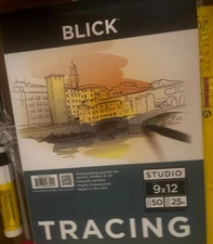 NEW BLICK STUDIO 9x12 TRACING PAPER PAD (50 sheets) 25 lbs