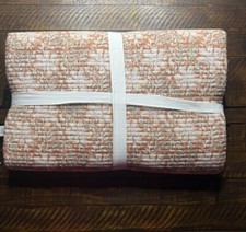 Pottery Barn Sloan Voile Reversible Quilt Terracotta, Full/Queen New 