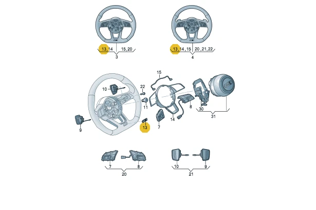 OEM Audi S-Line Emblem Schriftzug Lenkrad A3 S3 A4 S4 A5 S5  8W0419685C Sline - Bild 3 von 4