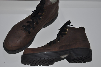 VINTAGE PUMA RUDOLF DASSLER Brown Leather BOOTS MEN'S SIZE EU46