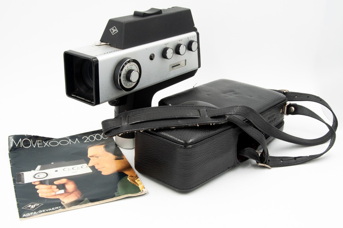 Agfa Movexoom 2000 Super 8 Cine Movie Camera w/8.5-35mm f1.8 Zoom