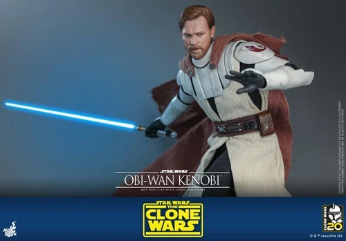Hot Toys TMS095 Star Wars Clone Wars Obi-Wan Kenobi 1/6 Action Figure In Stock - Picture 23 of 24