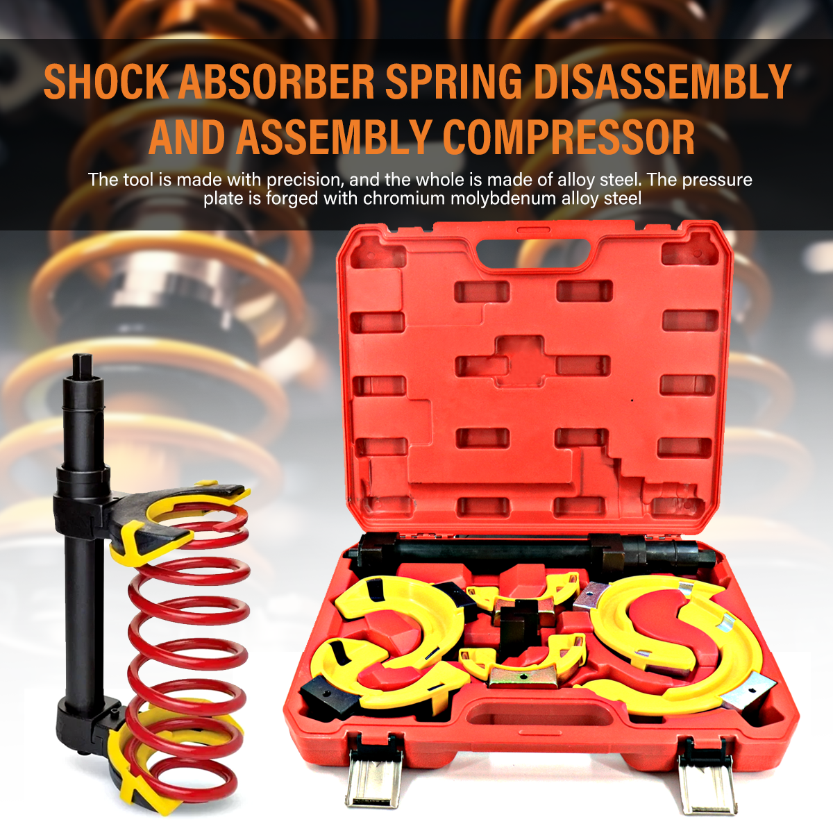 Auto MacPherson Interchangable Fork Strut Coil Spring Compressor Extractor Set E - Foto 2