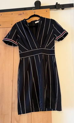 Sandro Paris Navy Striped Tailored Dress