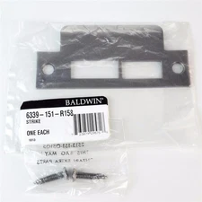 Baldwin Estate 6339.151.R158 Right Hand 1-5/8" Deadbolt Strike, Antique Nickel