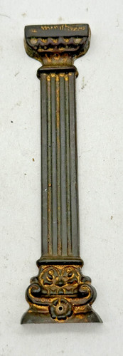 Antique Stamped Brass Column Ornaments From Seth Thomas Clock. (CM74-8174)