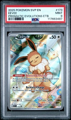 2025 POKEMON SVP EN-SV BLACK STAR PROMO #173 EEVEE PSA 9