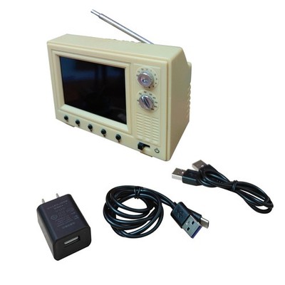 Dollhouse Working TV Player 2.4in Screen Type-C Charging Supports AMV AVI MP4