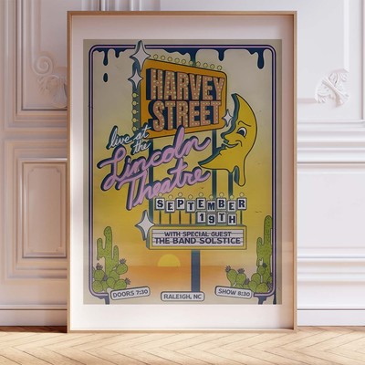 Harvey Street Live at Lincoln Theatre September 19th Band Solstice Poster
