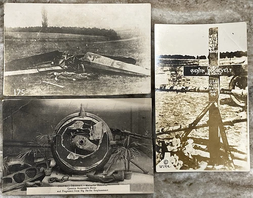 Quentin Roosevelt USA Pilot Teddy Roosevelts Son WW1 1919 RPPC Postcard Lot C264