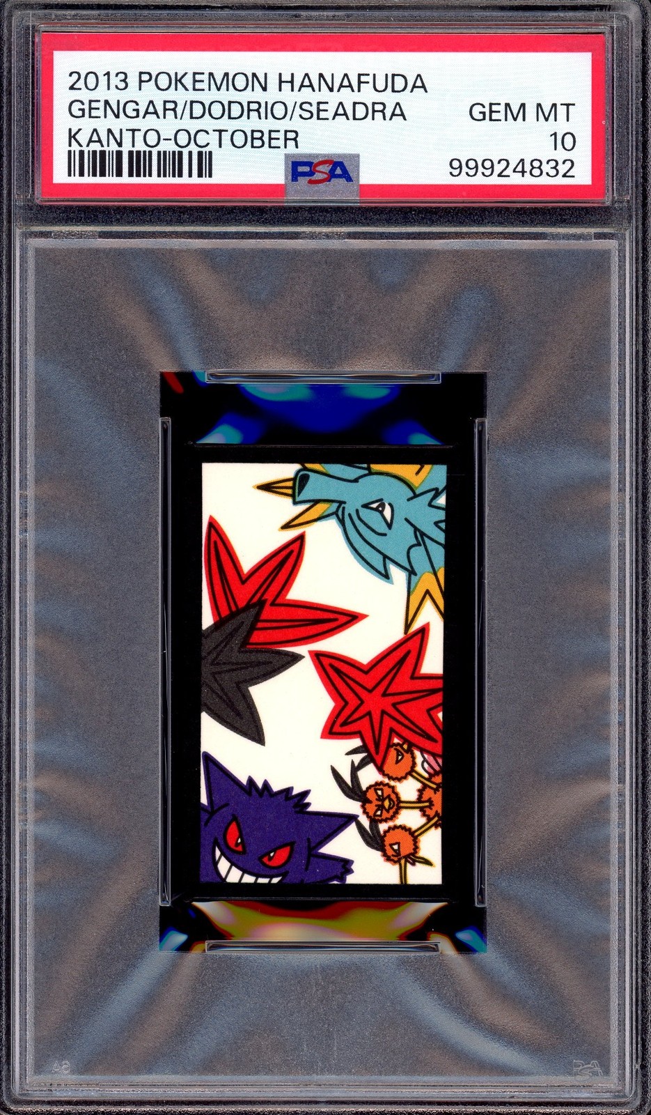 2013 Pokémon Hanafuda Kanto-October Gengar/Dodrio/Seadra PSA 10 GEM MINT