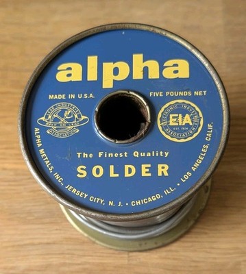  SOLDER  Alpha Metals 40/60 .093 Diam. 3lb 15 Ounces