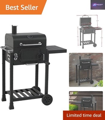 Tragbarer Outdoor Holzkohlegrill mit verstellbarem Kamin zur Geschmackskontrolle