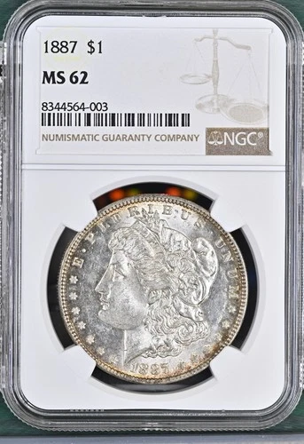 1887 Morgan Dollar NGC Certified MS62