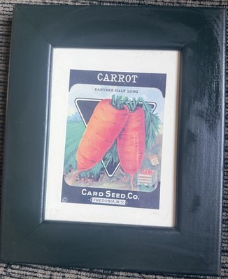 Card Seed Co. Framed Carrot Danvers Half Long Advertising Label Agriculture