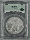 2006 American Silver Eagle MS69 CAC