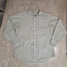 VTG LL Bean Button Down Shirt Mens 15 1/2 -34 Plaid Single Needle 90s Gorpcore