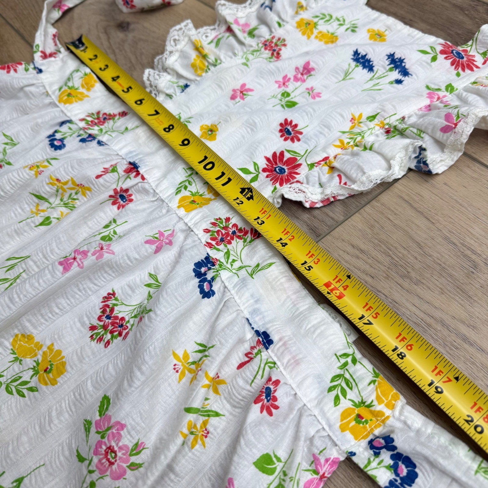 Vintage Pinafore Bib Apron Dress Cottagecore Prairie Ruffle Lace Now! Designs