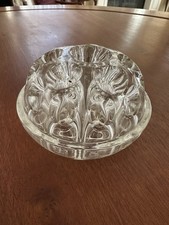 Vintage Glass Flower Frog with 19 Holes MCM Floral Arranging Tool