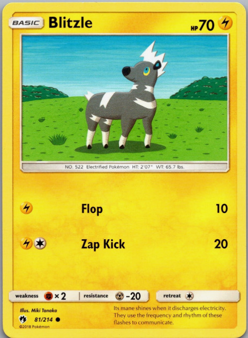 Pokemon - Lost Thunder - Blitzle - 81/214 - Common - NM/M