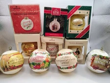 Lot of 10 Vintage Hallmark Keepsake Ornaments Various Designs & Years with Boxes