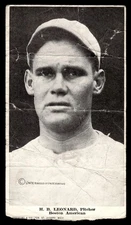 1916 D381 Fleischmann Bakery Baseball H.B. Leonard (no coupon - hand cut) PR