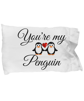 Penguin Gift Pillow Case Cover Relationship Boyfriend Girlfriend Wife Friendship Ebay