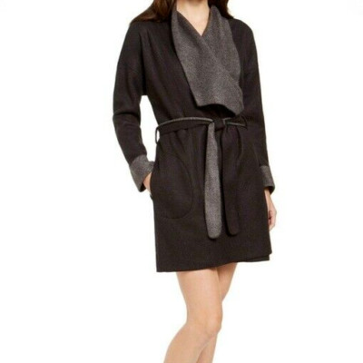 Alfani Intimates Women's Black Cozy Soft Fleece Robe Size XS