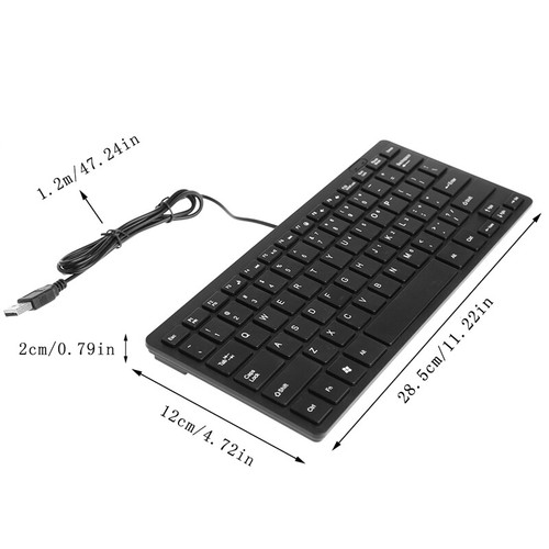 Slim Multimedia USB Wired External Keyboard For Notebook Laptop PC Computer - Picture 6 of 10