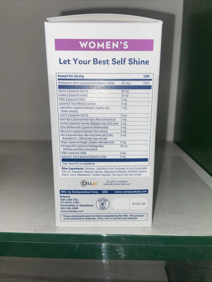 Solaray Multivitamínico Liposomal para Mujer, Mujer 60 Unidades (Pack de 1) ex4/24 Foto 3 de 3