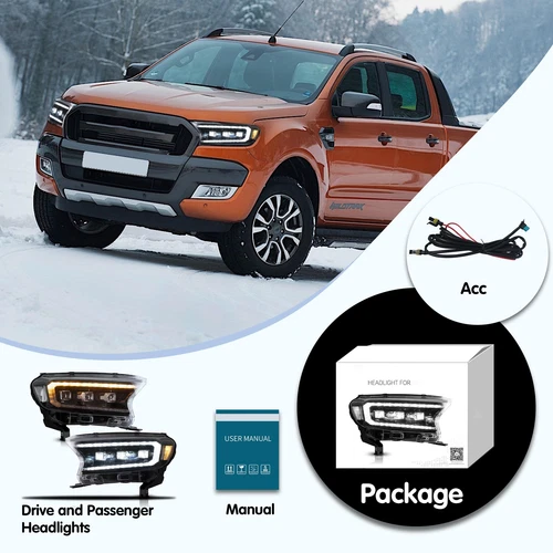VLAND LED Projektor Scheinwerfer Für 2016-2021 Ford Ranger (T6) Raptor W/Startup - Picture 8 of 9