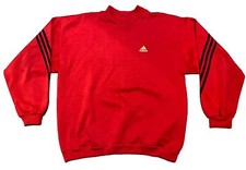 Authentic 80s Vintage Adidas Trefoil 3 Striped crewneck sweatshirt RUN DMC