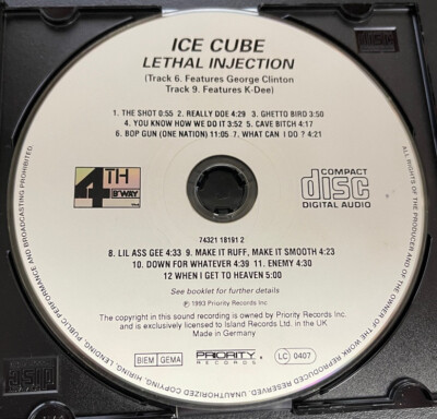 Ice Cube  - Lethal Injection CD 12 Tracks