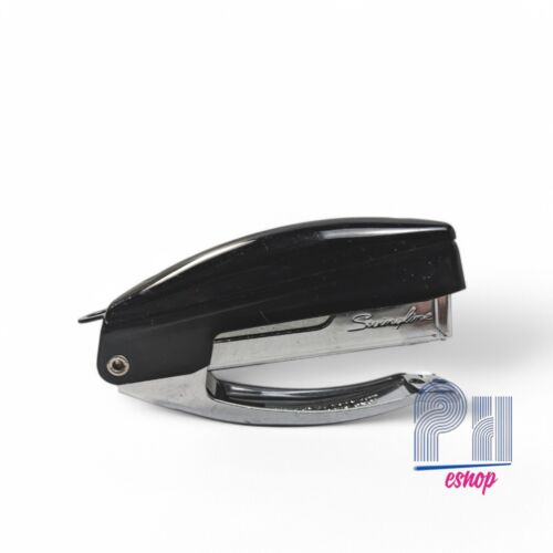 Vintage Hand Stapler Swingline #85-06 Plier Black Silver 4" retro Office WORKS