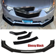For Acura TSX 2009-2014 Front Bumper Lip Body Kit Spoiler Splitter Glossy Black