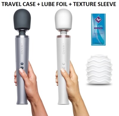Le Wand WIEDERAUFLADBARES MASSAGEGERÄT Silikon Flexibler Kopf LUXUS Massagegerät
