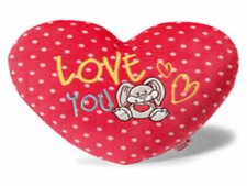 Nici 40197 Herzkissen Love You 40cm Plüsch Kuschelkissen Hase Rarität