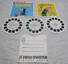 Vintage View-Master 3-Reel Set Popeye Cartoon Favorites Full Color  BOOKLET