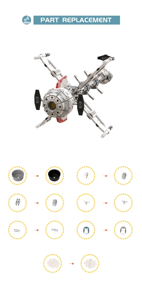 ZITIANYOUBUILD Comet Spaceship with Compact Laboratory 3309 Building Toys - Image 4 of 4