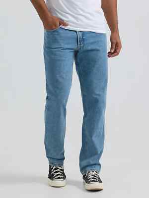NWT Lee Mens Regular Fit Straight Leg Jeans Denim Pants Light