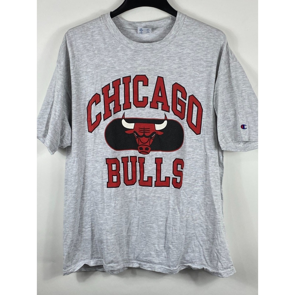 Vintage Champion Chicago Bulls; 3 Point Shooter Tee Shirt Grey XL  
