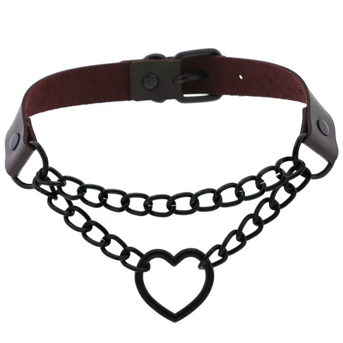 Neu Gothic PU Hip Hop Halsband Cosplay Zubehör Spleißen Kette Halsband Halskette - Bild 17 von 37
