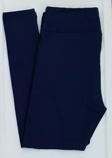 TC2 LuLaRoe Tall & Curvy2 Leggings Versatile Solid Dark Navy Blue NWT 01